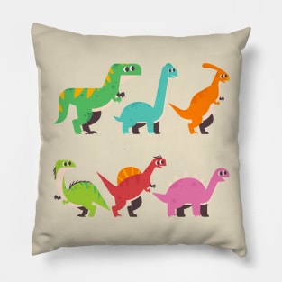 Flat Dinosaur Collection Pillow