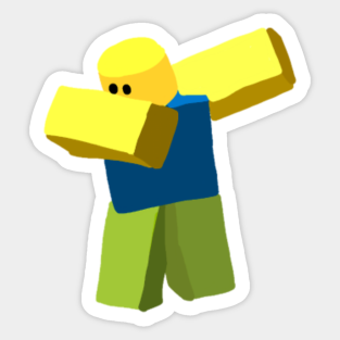 Roblox Noob Oof Stickers Teepublic - yellow rekt roblox