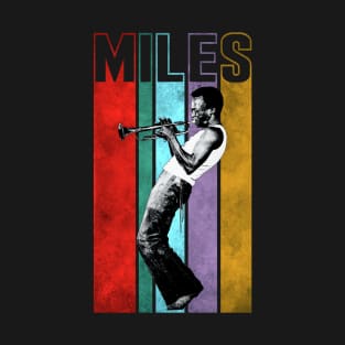 Miles Davis Retro Vintage Stripes T-Shirt