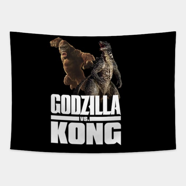 godzilla vs kong team godzilla Kong Tapestry by Pannolinno