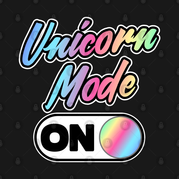 Unicorn Mode On Retro Colorful Gift Mom Party by Kuehni