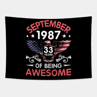 USA Eagle Was Born September 1987 Birthday 33 Years Of Being Awesome Tapestry