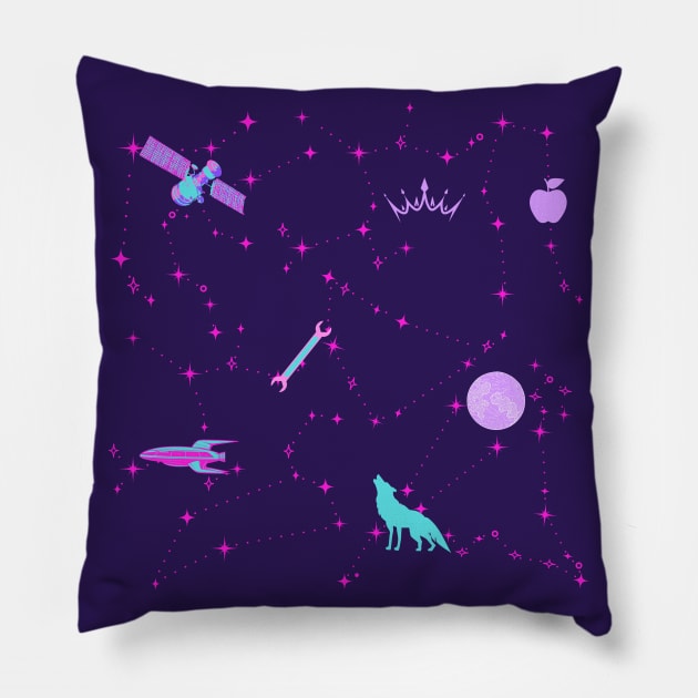 The Lunar Chronicles Pattern Pillow by The Happy Writer