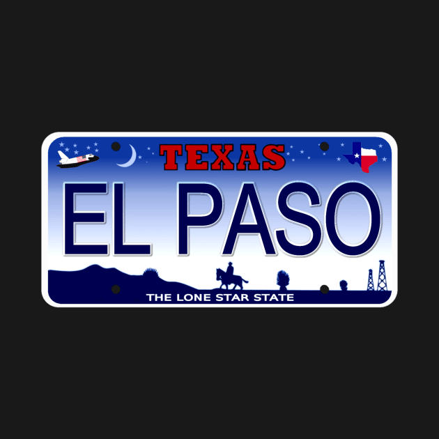 El Paso Texas License Plate by Mel's Designs