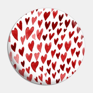 Valentines day hearts explosion - red Pin