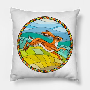 Hare In Glass Pillow