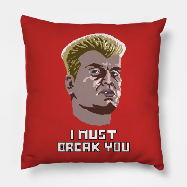 8-Bit 80's - Drago Pillow by bizahr