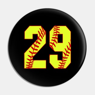 Fastpitch Softball Number 29 #29 Softball Shirt Jersey Uniform Favorite Player Biggest Fan Pin