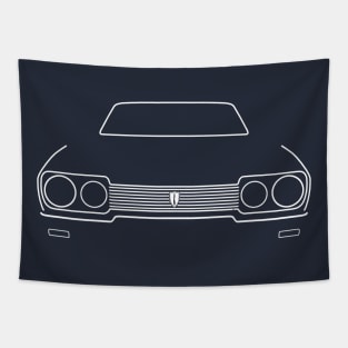 Reliant Scimitar GTE SE6 1980s British classic car outline white Tapestry