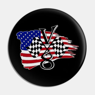 American muscle V8 symbol Pin