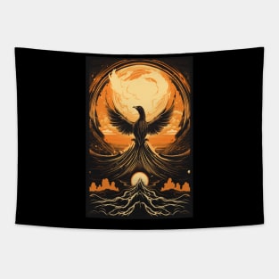 Phoenix Tarot Card Vintage Artwork Tapestry