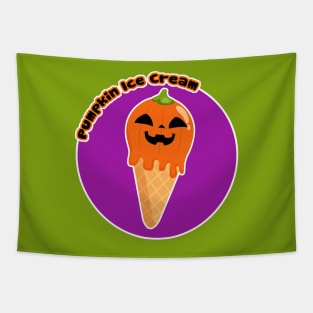 Halloween Pumpkin Ice Cream Tapestry