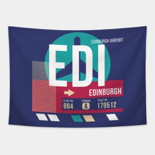 Edinburgh, Scotland (EDI) Airport Code Baggage Tag E Tapestry