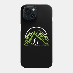 Hiking in the Mountains - Father and Son Phone Case