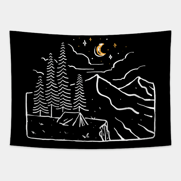 Night Cliffs Tapestry by quilimo