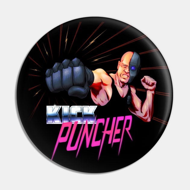 Kick Puncher (in black) Pin by MunkeeWear