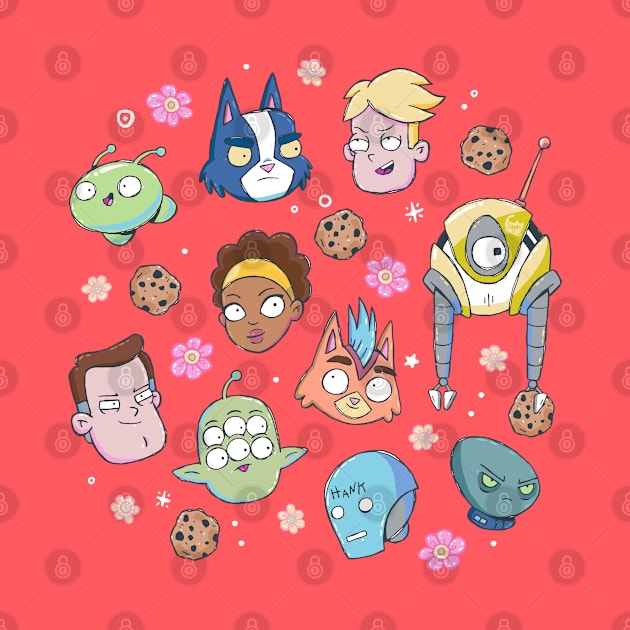 Final Space Friends and Enemies Pattern 1 by DajonAcevedo