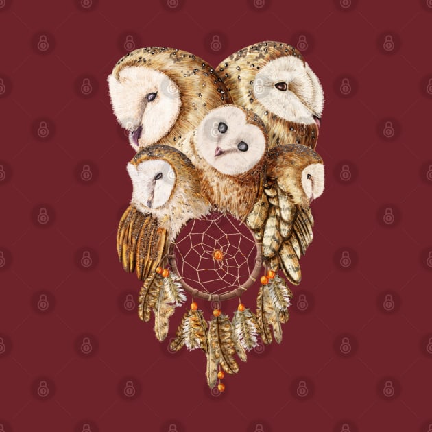 Dreamcatcher Barn Owls by DVerissimo