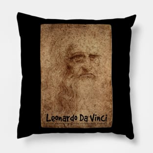 Self Portrait Leonardo Da Vinci High Renaissance Artist Pillow