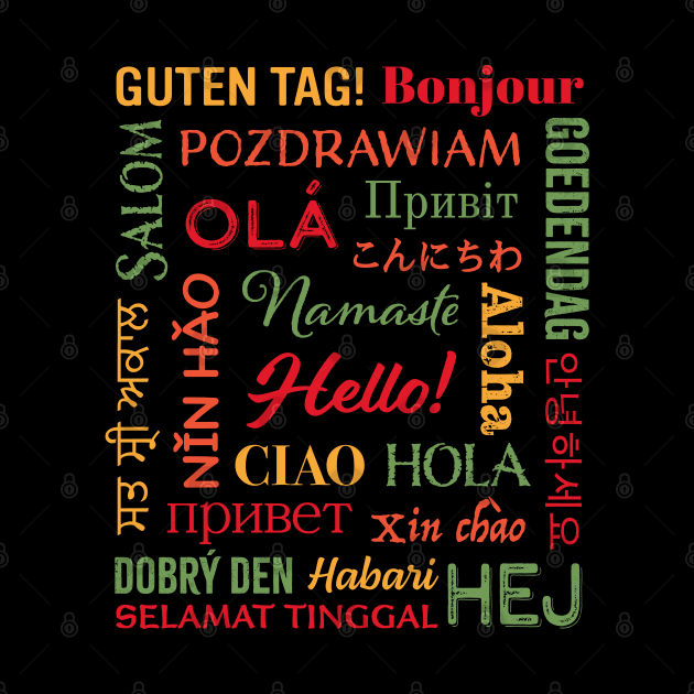 Hello in Different Languages by Pine Hill Goods