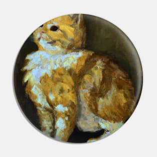 Painting of Cat in style of Hans Holbein Pin