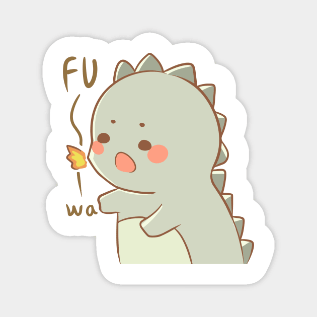 FU Dinosaur Magnet by nerdlkr