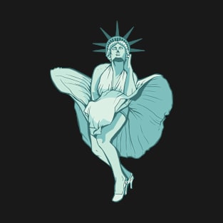 Liberty Monroe/ the Statue of Liberty Parodying Landmarks T-Shirt