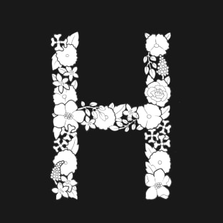 Floral Letter H T-Shirt