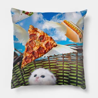 Kitten Cat & Pizza Burrito Hotdog Bacon Donut Pillow