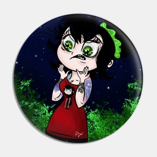 Adorable Little Gothic Vampire Witch Pin