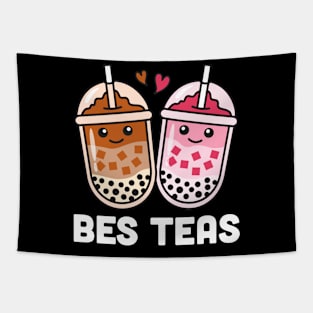 Bes Teas Besties Cute Kawaii Tapestry