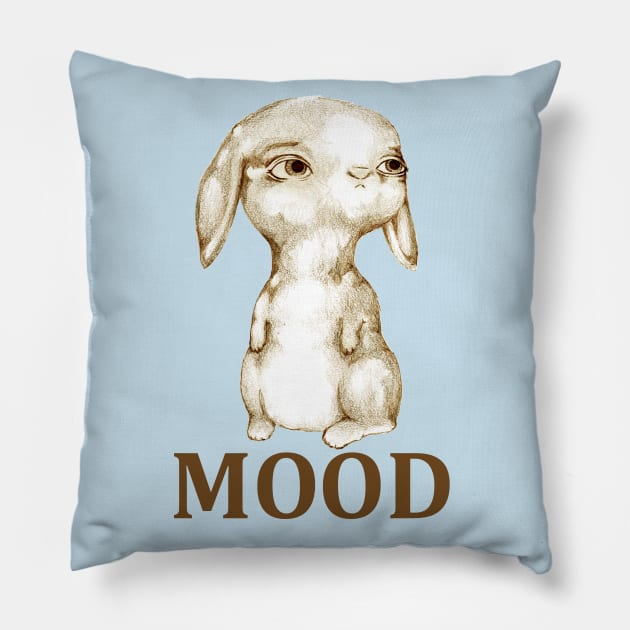 rabbit - 'mood' Pillow by art official sweetener