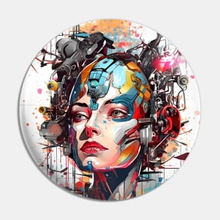 Female AI Android/Cyborg Pin