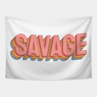 Savage Colorful Pastel Retro Tapestry