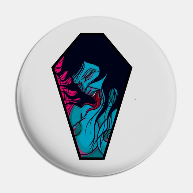 Coffin Hag Scream Pin by HagAttack