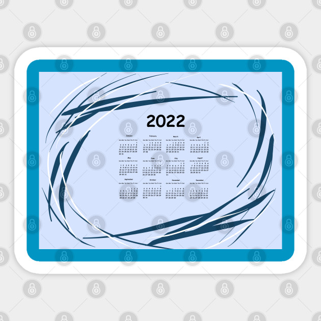 Calendar 2022. Planning business, design modern - 2022 - Sticker