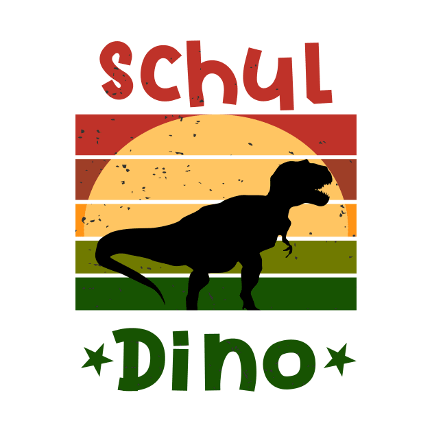 Schuldino Dinosaurier Schulbeginn T shirt by chilla09