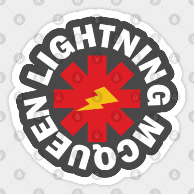 Lightning McQueen - Red Hot Chili Peppers Mashup - Lightning Mcqueen - Sticker
