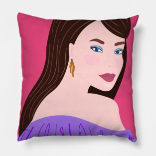 Abstract woman's portrait Pillow