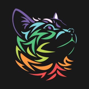 Cat In The Colorful Midnight T-Shirt
