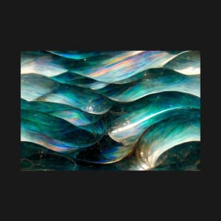 Iridescent Painted Glass Waves T-Shirt