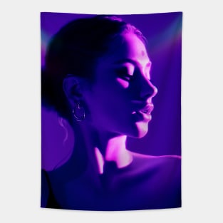 Indigo Portrait Tapestry