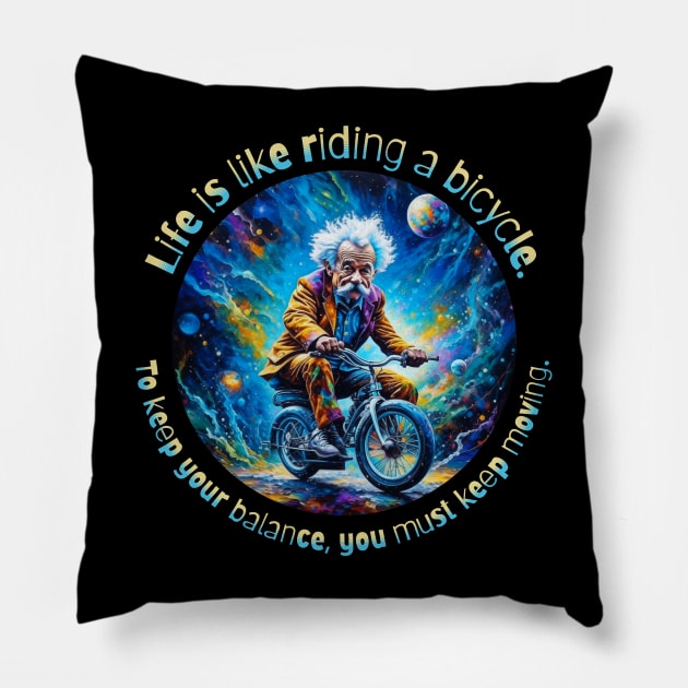Einstein: Life is Like a Bicycle Pillow by MilesNovelTs