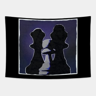 Chess Pieces Purple BATIK design Tapestry