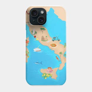 Itayl map Phone Case