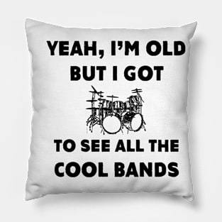 I'm Old But I Got To See All The Cool Bands Pillow