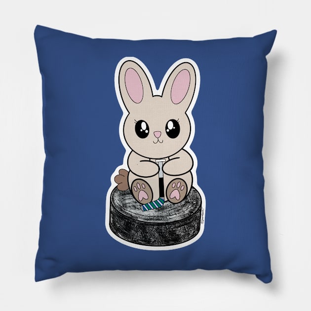 Puck Bunny (Vancouver) Pillow by jberoldart