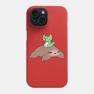 Sloth and Little Dilophosaurus Phone Case