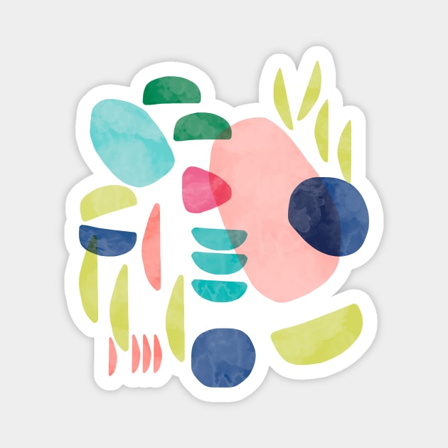 Organic Graphic Bold Shapes Magnet by ninoladesign