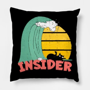 Insider Funny surfer cat Pillow